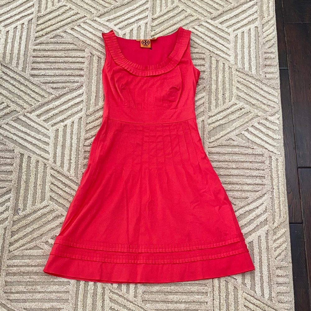 Tory Burch Vibrant Pink Cotton Dress.  Size 4.